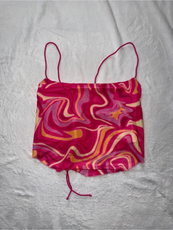 SHEIN Tops - Pink Swirl Cami Top - SHEIN